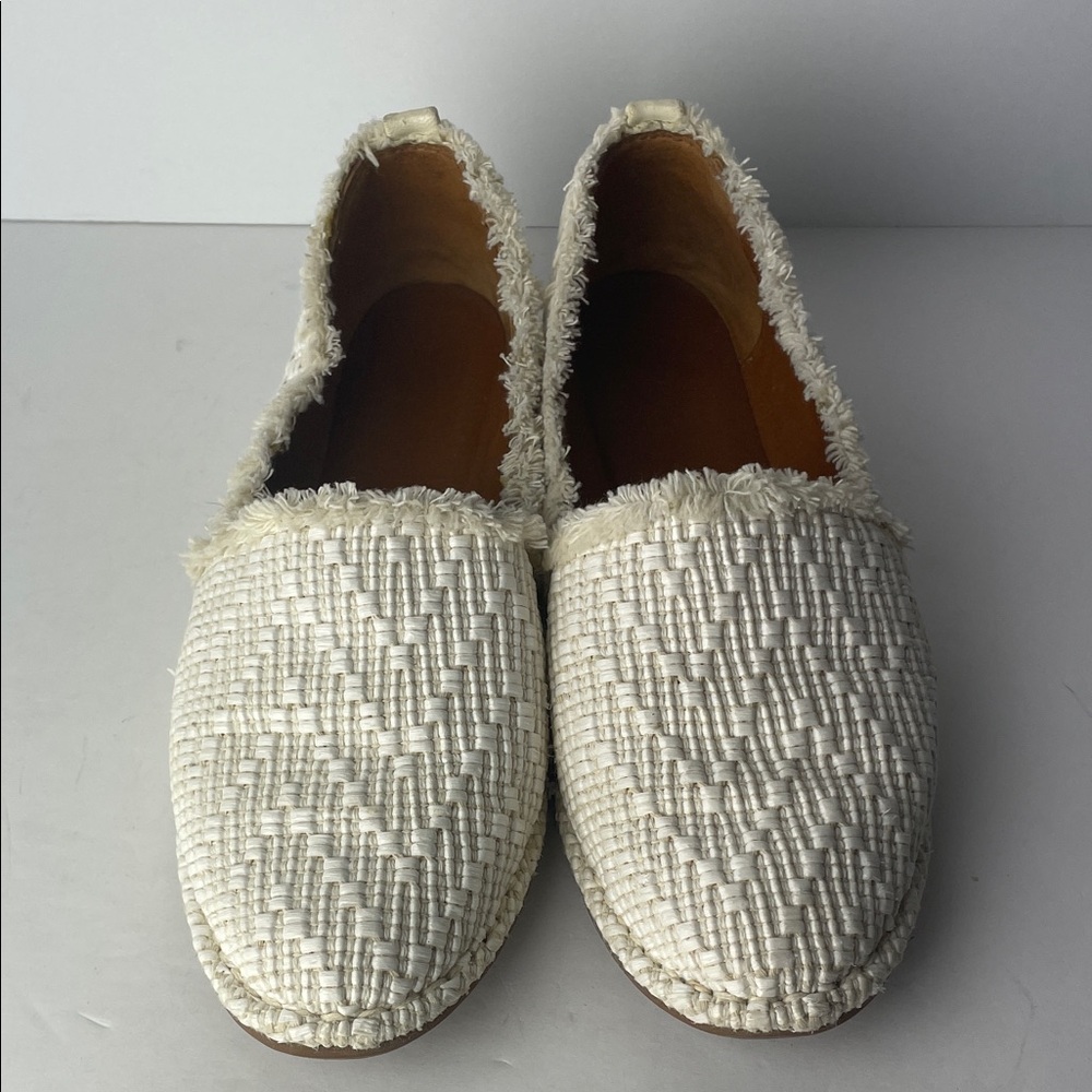 Frye Helena White Woven Loafers Flats 6
